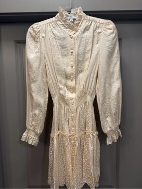 Hunter Bell Joplin Silk Dress
Off-white leopard print